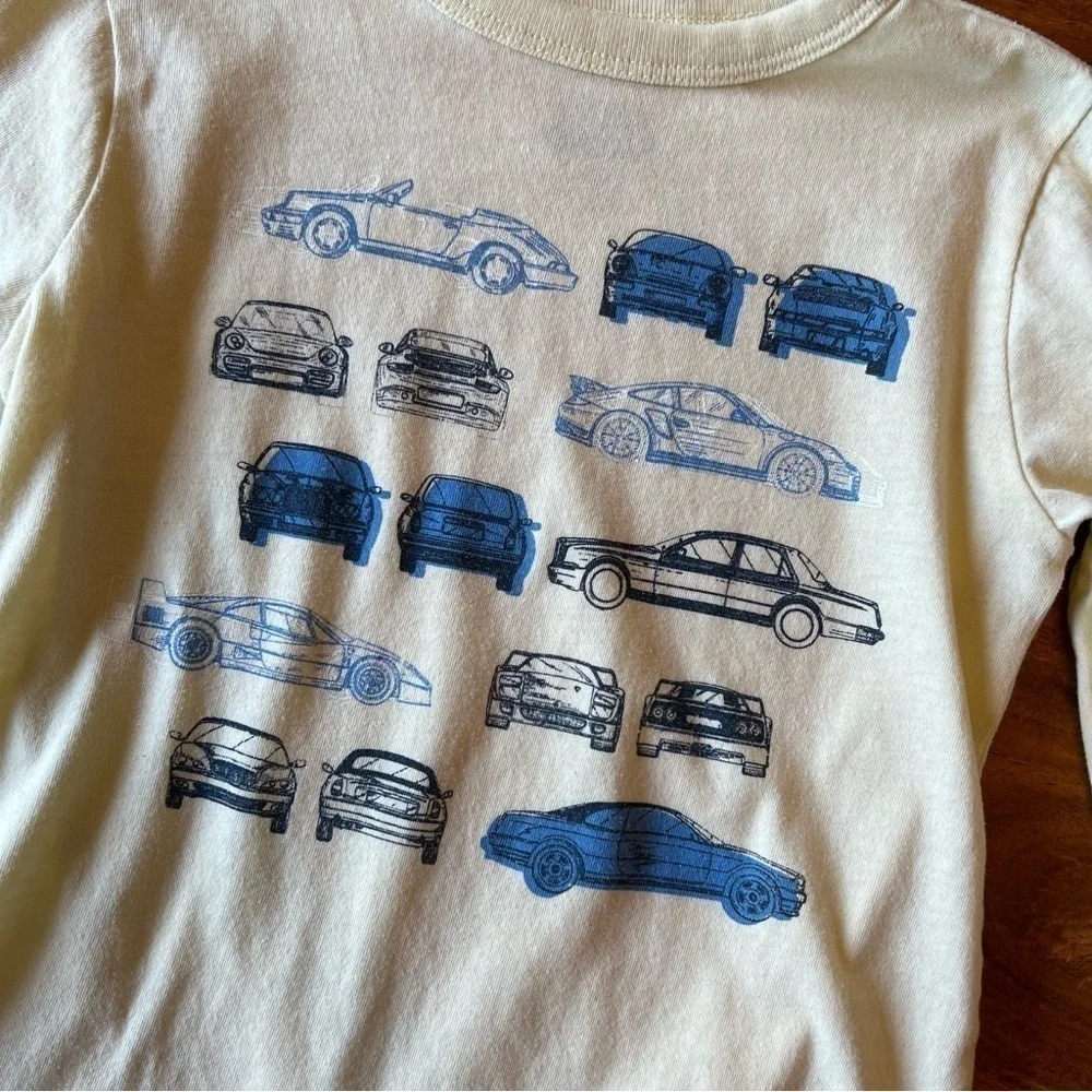 Crewcuts Yellow & Blue Glow In The Dark Car Long Sleeve T-Shirt